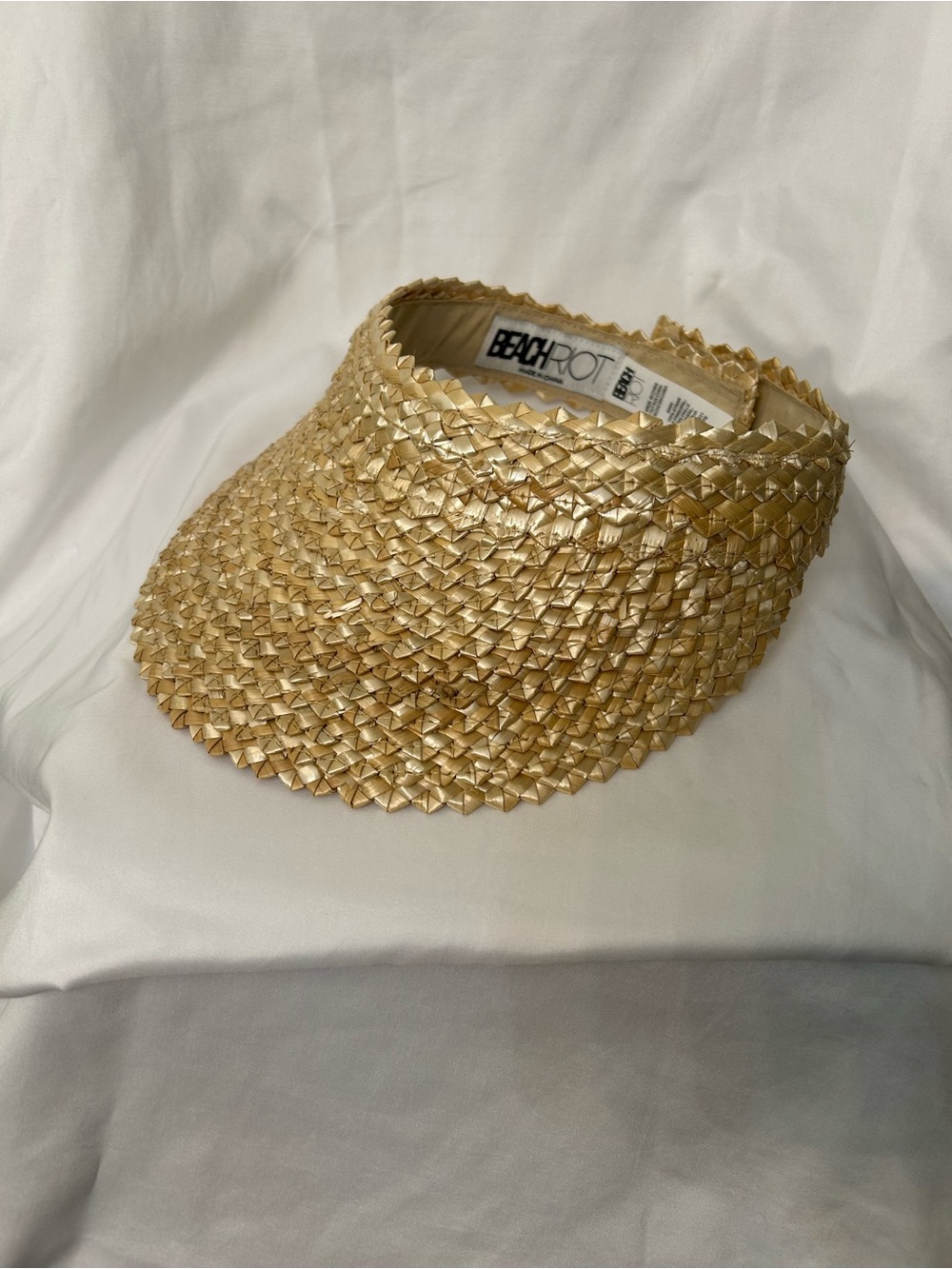 Beach Riot Natural Straw Sun Visor OS - Picture 3 of 7